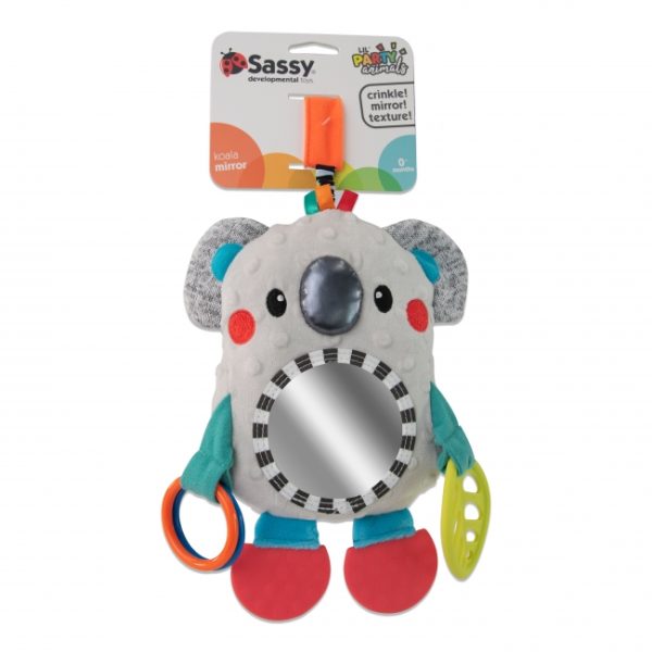 SASSY KOALA MIRROR HANGING STROLLER BABY TOY 0M+