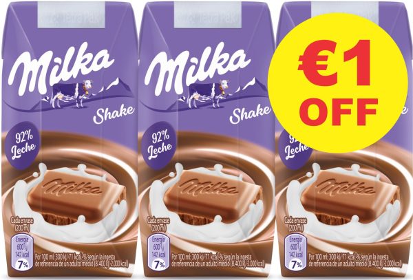 PRO MILKSHAKE CHOC TETRA 3X200ML EUR1 OFF