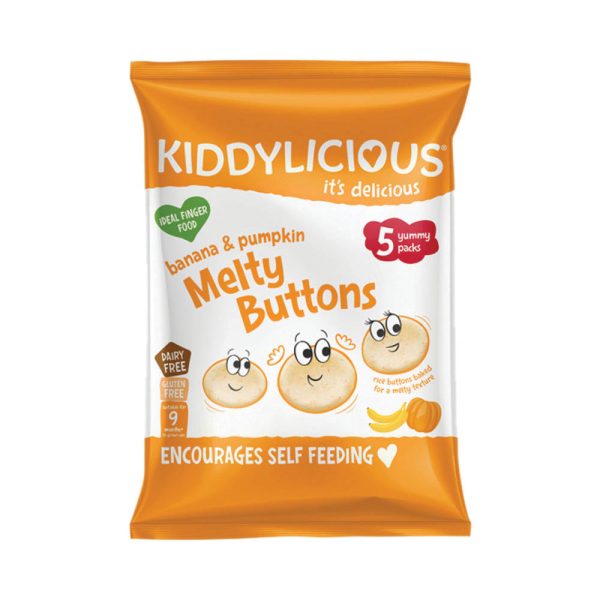 KIDDY 9M+ MELTY BUTTONS BANANA&PUMPKIN MULTI