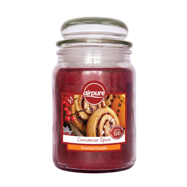 AIRPURE 18OZ JAR CANDLE CINNAMON SPICE