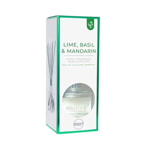 AIRPURE 100ML REED DIFFUSER LIME,BASIL&MANDARIN