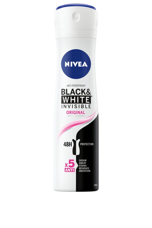 NIVEA SPRAY INVISIBLE BLK&WHT CLEAR 150ML