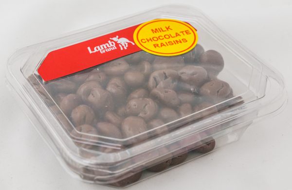 LAMB CHOC - MILK CHOC RAISINS 200GR