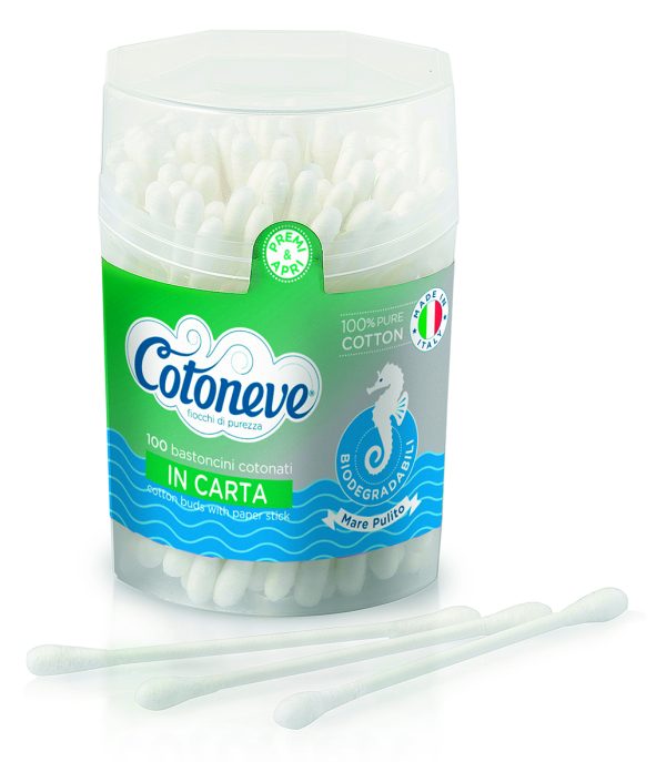 COTONEVE COTTON BUDS X100 BIO-DEG DRUM - Ta' Ganza