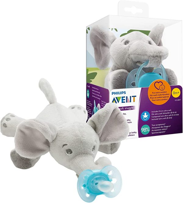 AVENT PLUSH ANIMAL S.SOOTHER 0-6M ELEPHANT