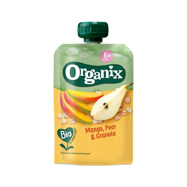 ORGX 6M+ MANGO PEAR&GRANOLA POUCH 100GR