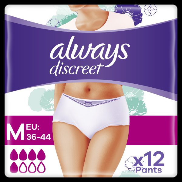 ALWAYS DISCREET PANTS MEDIUM BY12