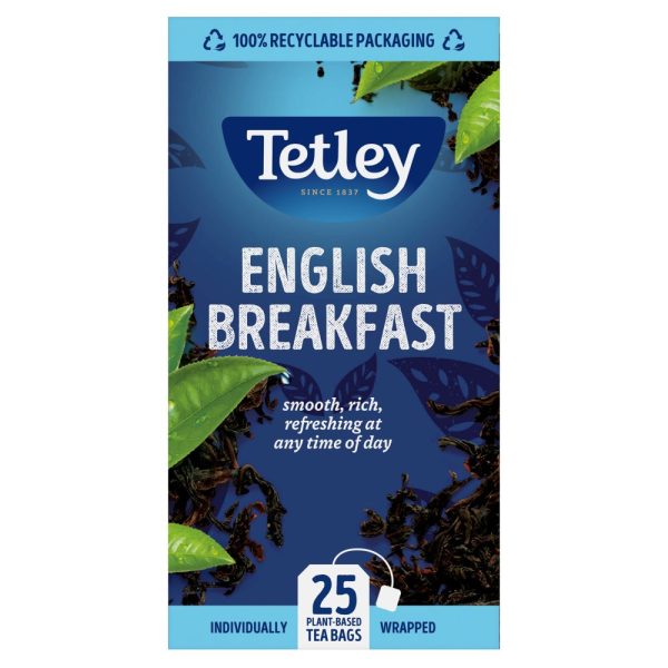 TETLEY ENGLISH BREAKFAST TEA ENVELOPES X25