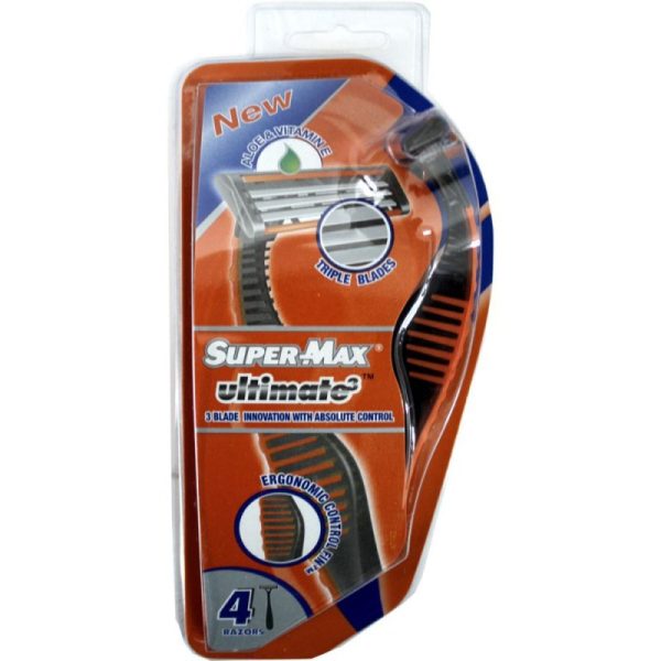 SUPERMAX MENS TRIPLE BLADE 4PK