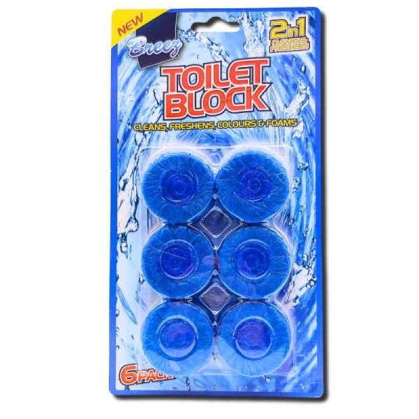 BREEZ TOILET BLOCK BLUE 6PK