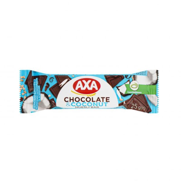 AXA CEREAL BAR 25GR MILK CHOC & C/NUT