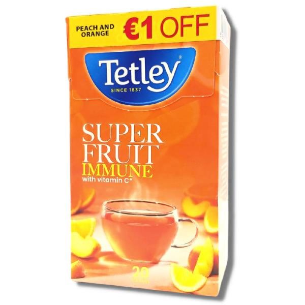 TETLEY S.FRUITS TEA IMMUNE PEACH&ORANGE