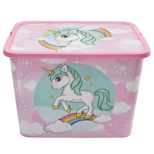 DISNEY STORAGE BOX 23LTR UNICORN
