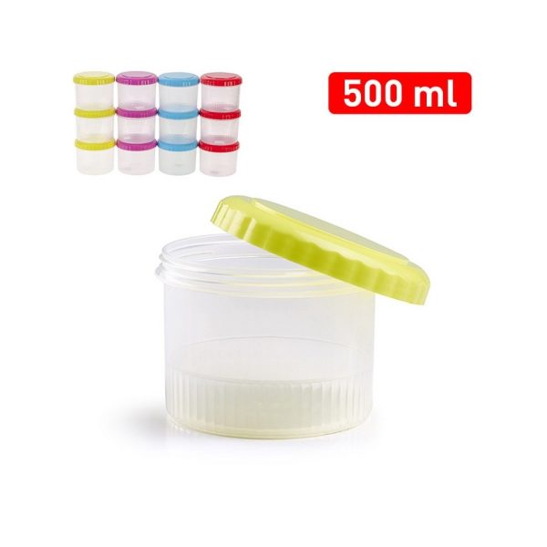 ROUND PLASTIC TUB 500ML